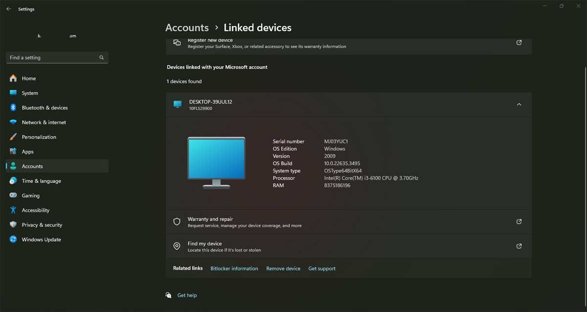 Microsoft-Linked-device