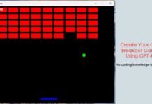 Create Your Own Retro Games With a Few Steps Using GPT 4o Breakout-game-created-with-GPT-4o-model
