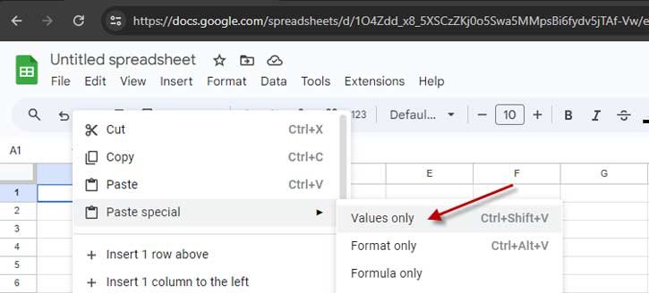 Paste data from a view only mode Google Sheets