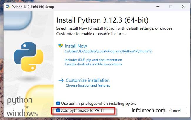 Install Python on Windows PC