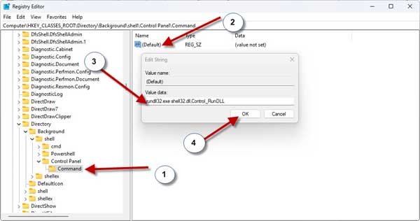 Add Control Panel to right-click menu in Windows 11