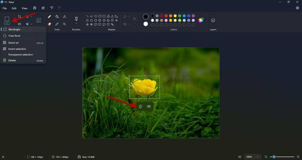 How to use Generative Eraser AI in MS Paint to remove objects