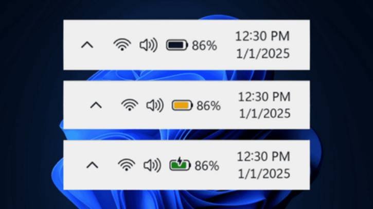 Enable battery percentage in Windows 11 laptop