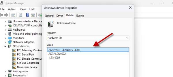Identify Unknown Device in Windows 11 and fix it - 2