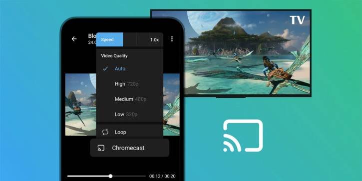 Telegram for Android supports Chromecast