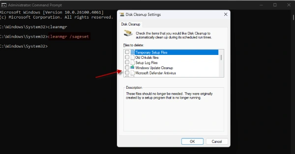 Command to clean junk files