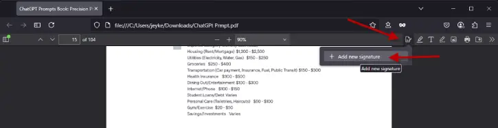 Sign PDF Documents Directly in Firefox