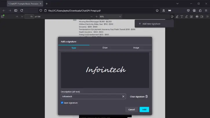 Sign PDF Documents Directly in Firefox