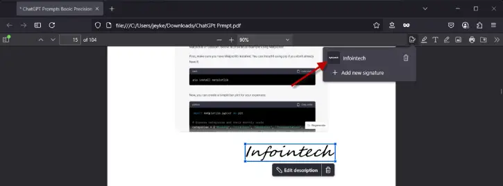 Sign PDF Documents Directly in Firefox Browser 3