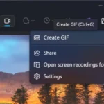 Activate and Create GIFs Using Snipping Tool on Windows 11 GIF creation in Snipping Tool