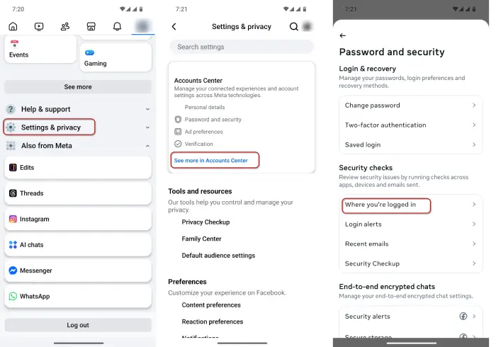 How to View Login Details in the Facebook Mobile App