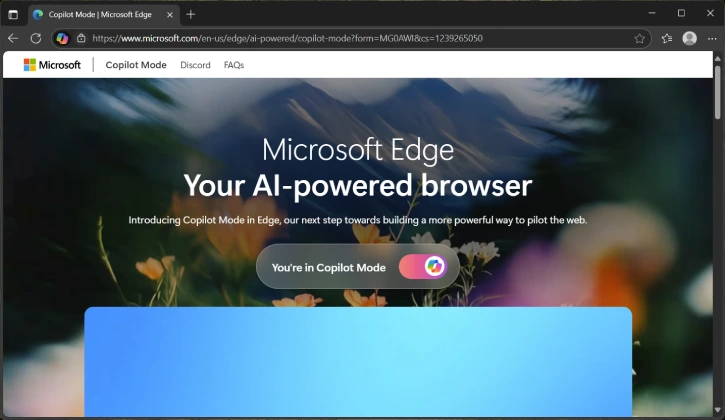 Enable Copilot Mode in Microsoft Edge