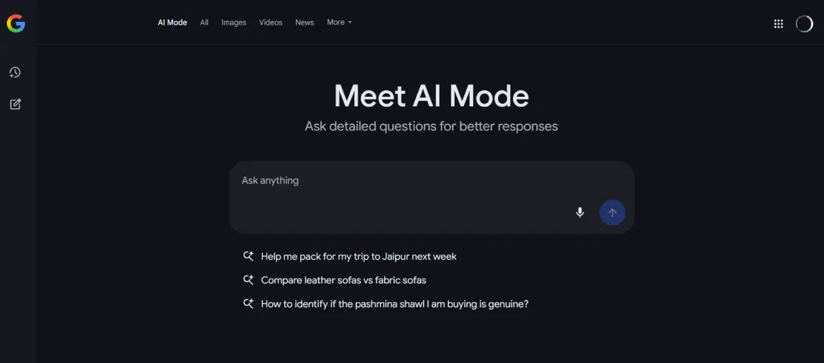 Meet Google AI Mode