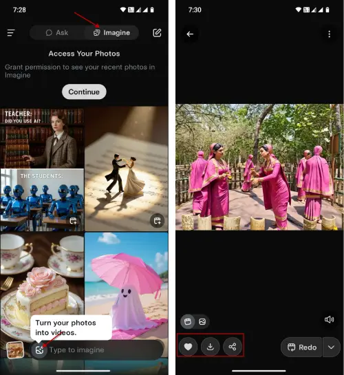 Turn still photo into video using Grok AI