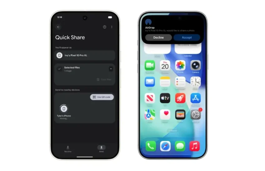 Quick Share and AirDrop in Pixel 10