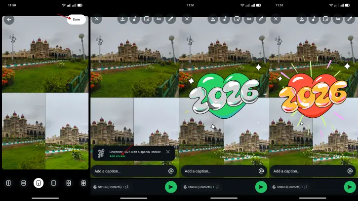Add the new 2026 stckier to your WhatsApp status