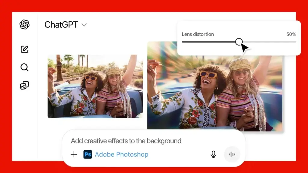 Adobe Photoshop, Express, and Acrobat Built Into ChatGPT