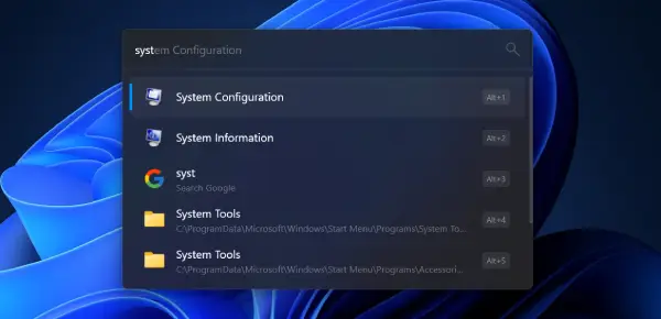 Flow Launcher Alt+Space interface