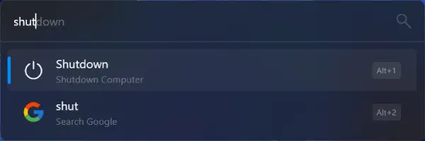Quick Access System Commands and Settings