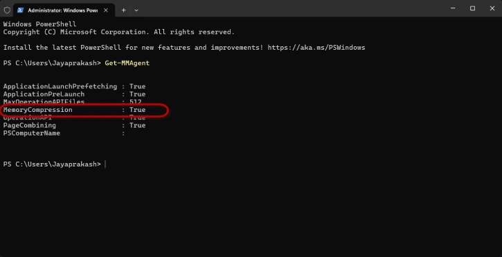 Enable Memory Compression in Windows 11