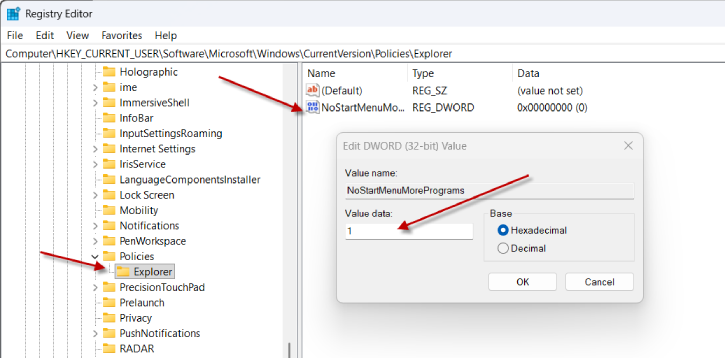 Hide the All apps List from Windows 11 Start Menu