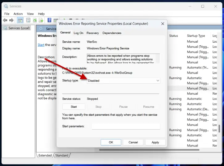 Stop hidden telemetry services