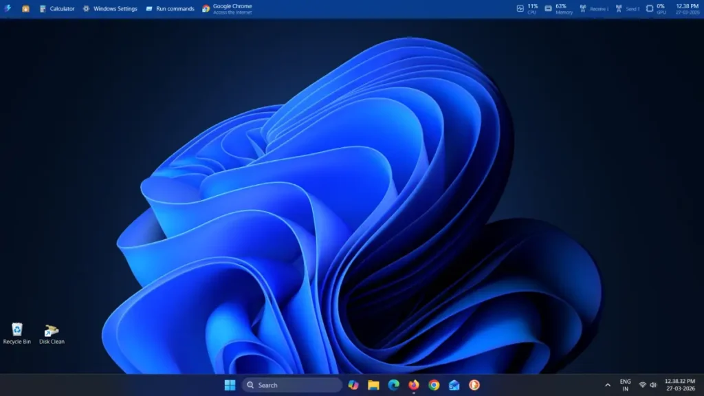 PowerToys Command Palette Dock in Windows 11