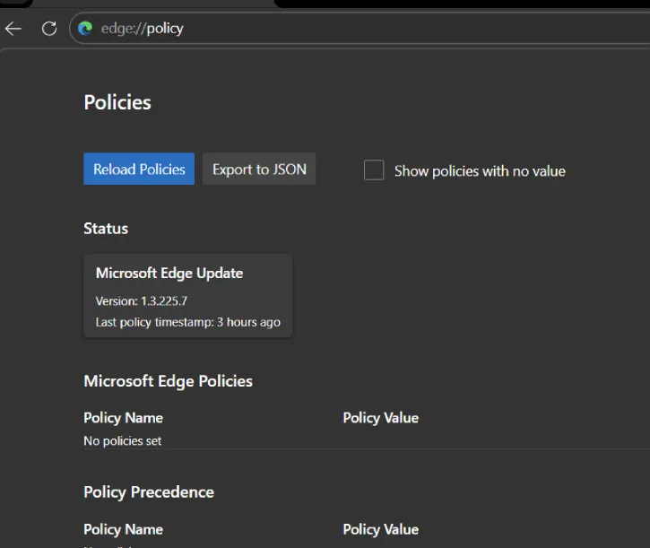 Veryfy AI has removed/disabled from Edge