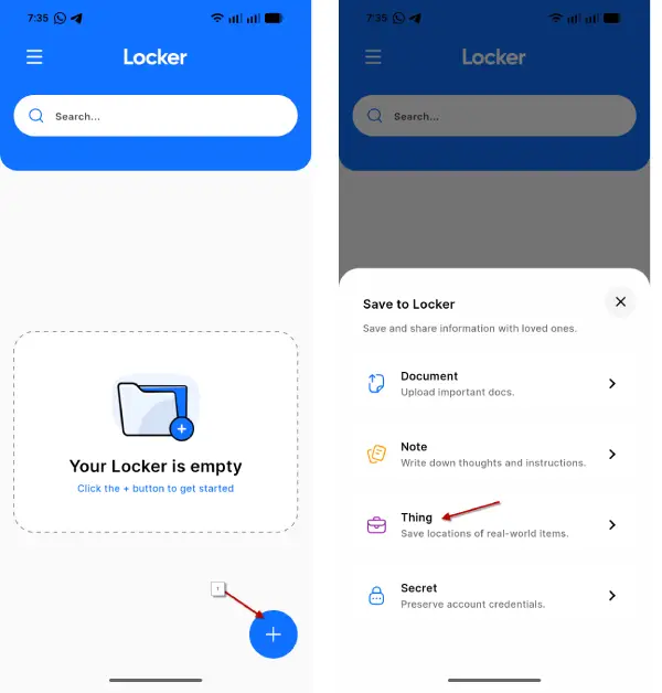 Add files to Ente Locker secure vault
