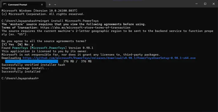 Install PowerToys on Windows 11