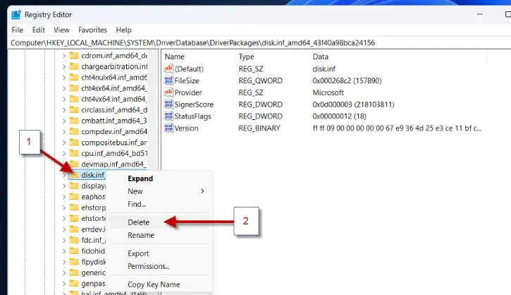 Delete driver leftovers from Windows 11 registry