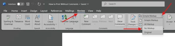 no-markup-in-word-document
