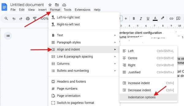 create-hanging-indent-in-docs