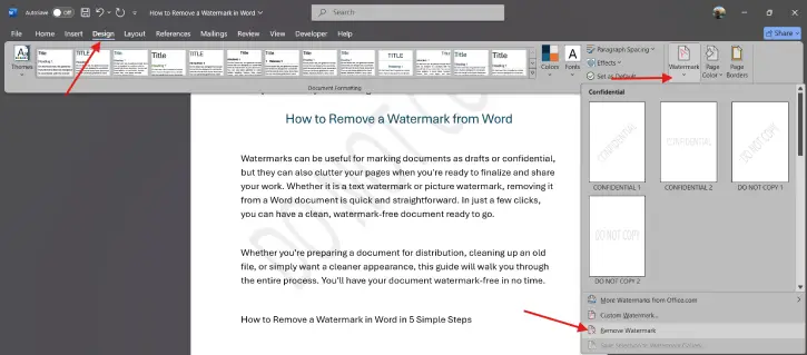 remove-watermark-from-word-document