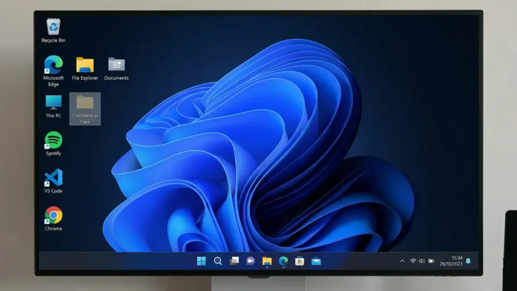windows-11-deskto-with-a-hidden-folder