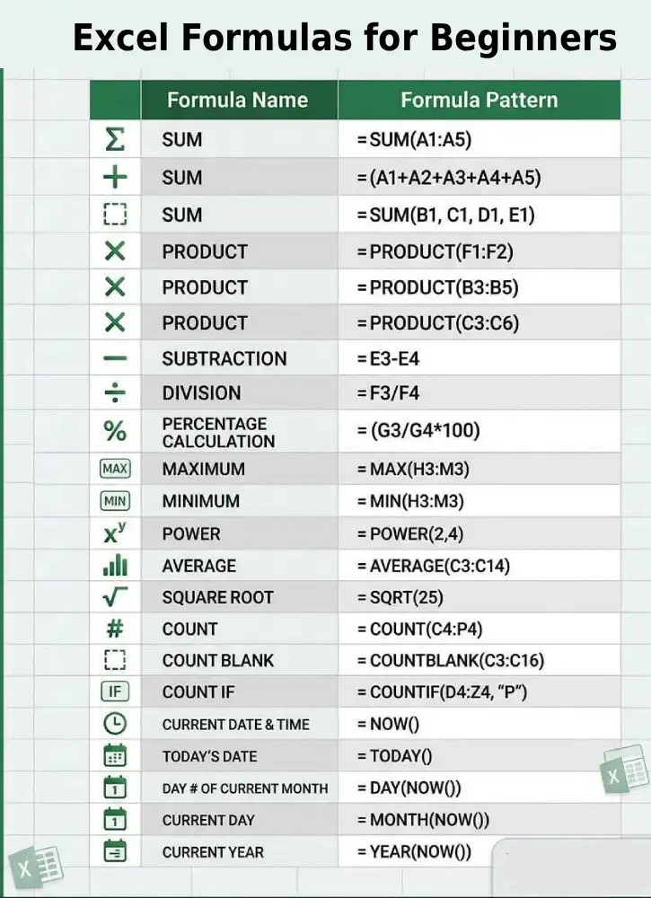 Excel Formulas for Beginners