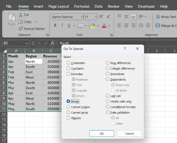 Master Ctrl+G in Excel