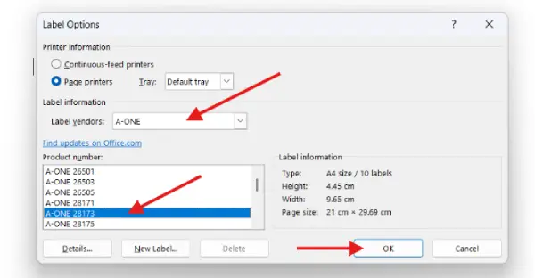 Create Name Stickers in MS Word