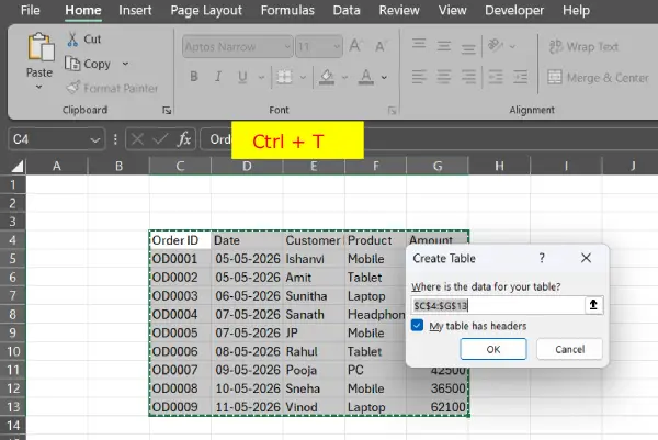 Excel shortcut to cut your work time in half