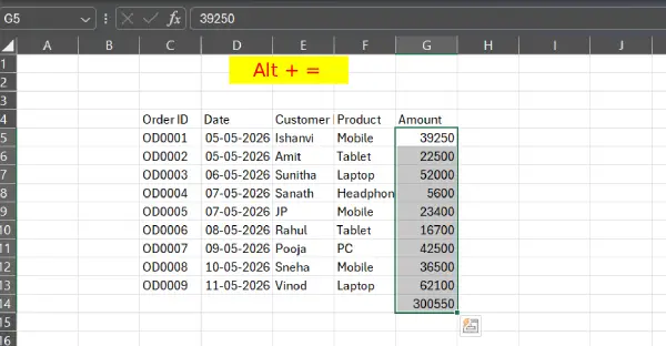 Excel shortcut to cut your work time in half