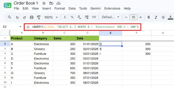 Filtering Data with WHERE