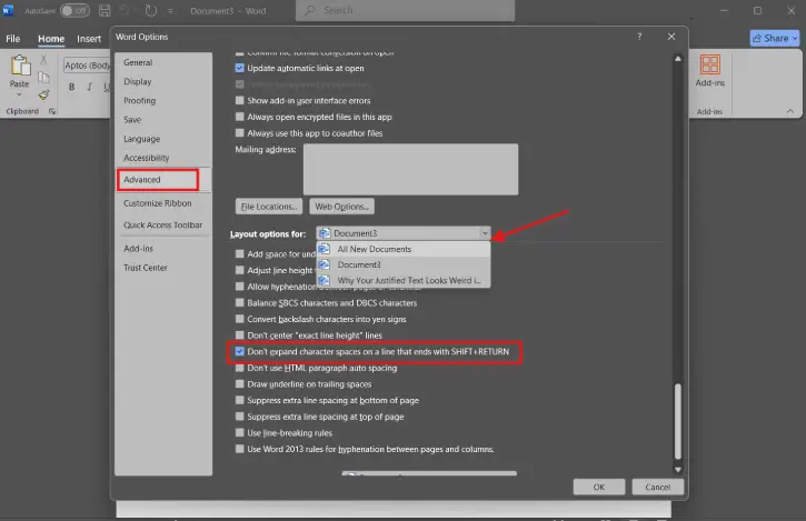 Fix Problem With Justified Text in Word