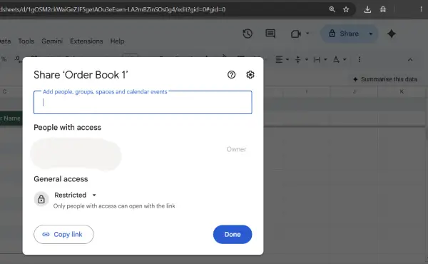 Identity-Based protection in Google Sheets