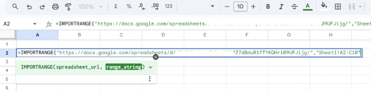 Learn how to use IMPORTRANGE in Google Sheets