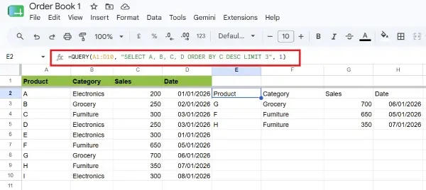 Limiting Results with LIMIT