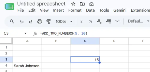 Build Your Own Custom Functions in Google Sheets-result