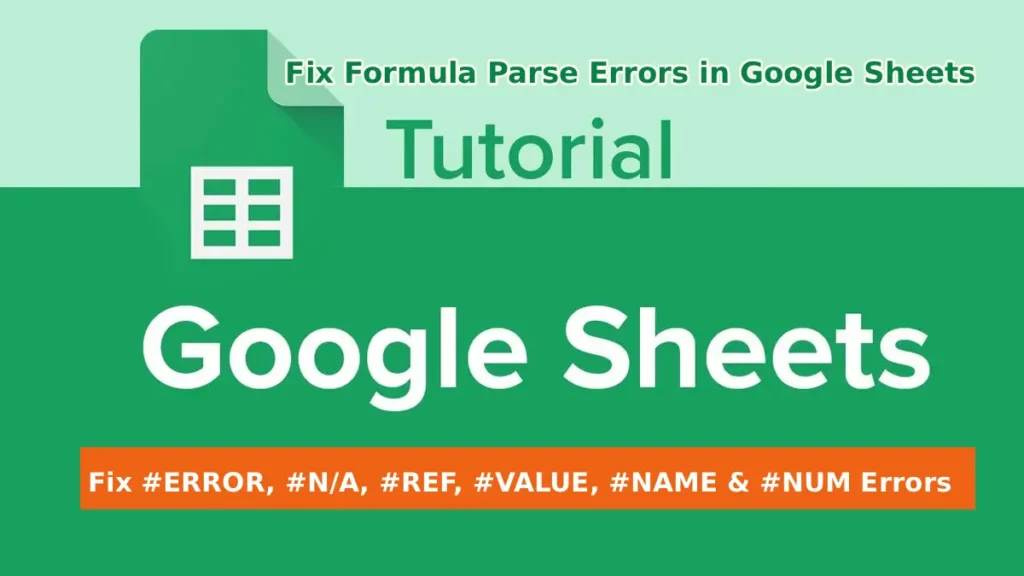 The Most Common Formula Errors in Google Sheets