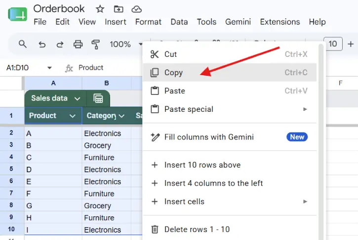 Transpose Rows and Columns in Google Sheets 