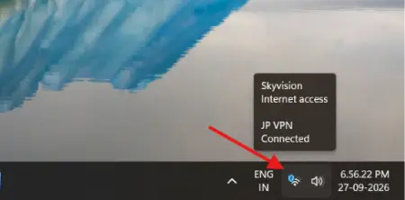 Windows 11 VPN connected