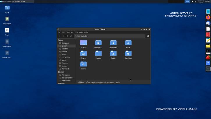 SparkyOS Portable Linux Desktop